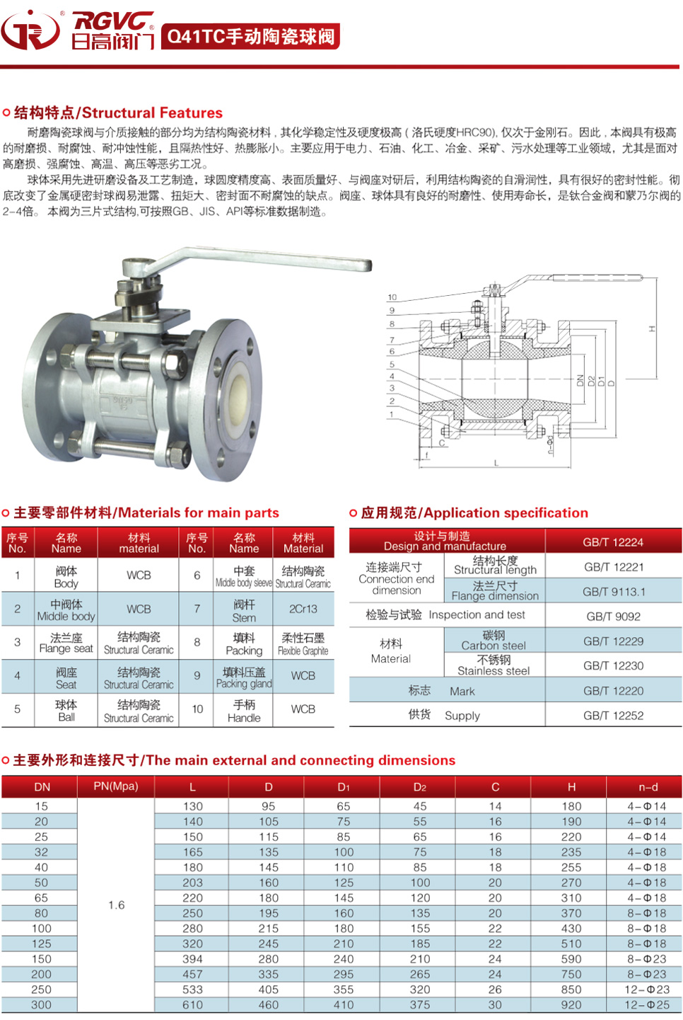 Q41TC手動陶瓷球閥