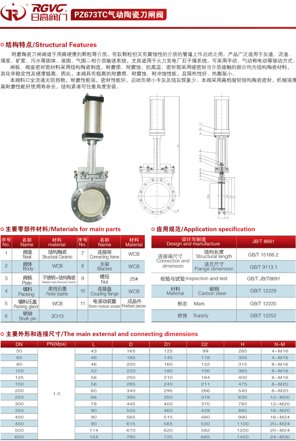 PZ673TC氣動(dòng)陶瓷刀閘閥